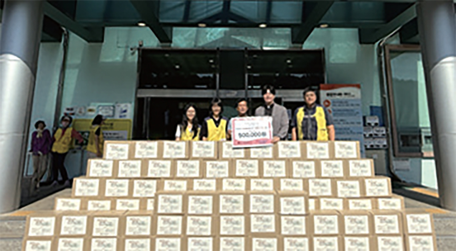 삼척사업소, 추석맞이 행복꾸러미 나눔 참여 사진