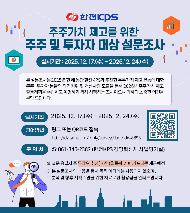 주주가치 제고를 위한 주주 및 투자자 대상 설문조사 다음 설명 참조