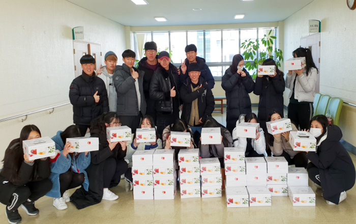 삼천포사업처, 복지시설 케이크 나눔 사진